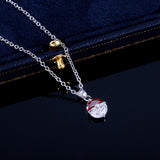 Back to school Catch! - Anime Necklace with Ball Pendant Design Colorful Cubic Zircon AndreaGioco