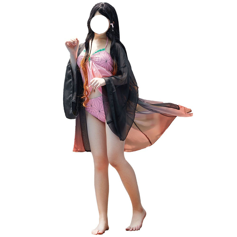 Dive into the Allure of DAZCOS Women's Two-Piece Anime Swimsuit Costume, a  Poetic Symphony of Beauty and Fantasy