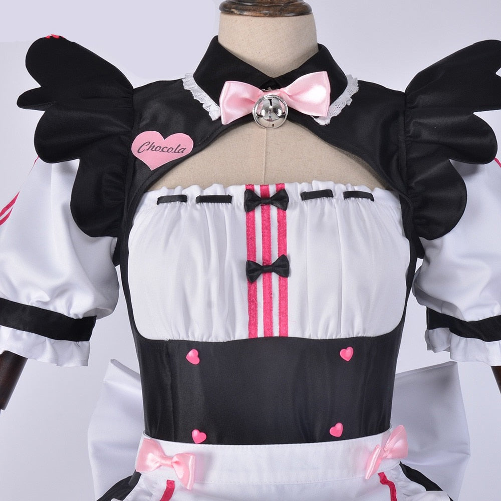 Nekopara Chocola Cosplay Maid Dress with Cat Ears freeshipping -  AndreaGioco – AndreaGioco Anime