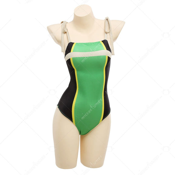 Women Halter Grid Ruffled Bikini Set Two-Piece Anime Swimsuit Beach Bathing  Suit | eBay