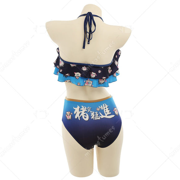 Anime Beast Themed Ruffled Two-Piece Swimsuit Cosplay Outfit AndreaGioco